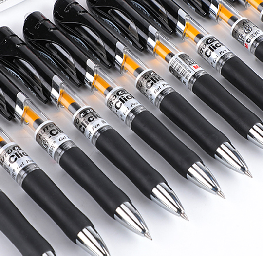 晨光文具經(jīng)典款K35按動中性筆按壓式辦公用品會議簽字筆商務高檔黑色水筆墨藍紅色筆芯0.5學生刷題考試專用筆